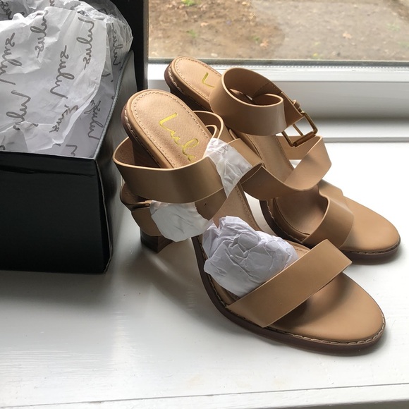 Light Nude Ankle Strap Heels - Picture 2 of 4